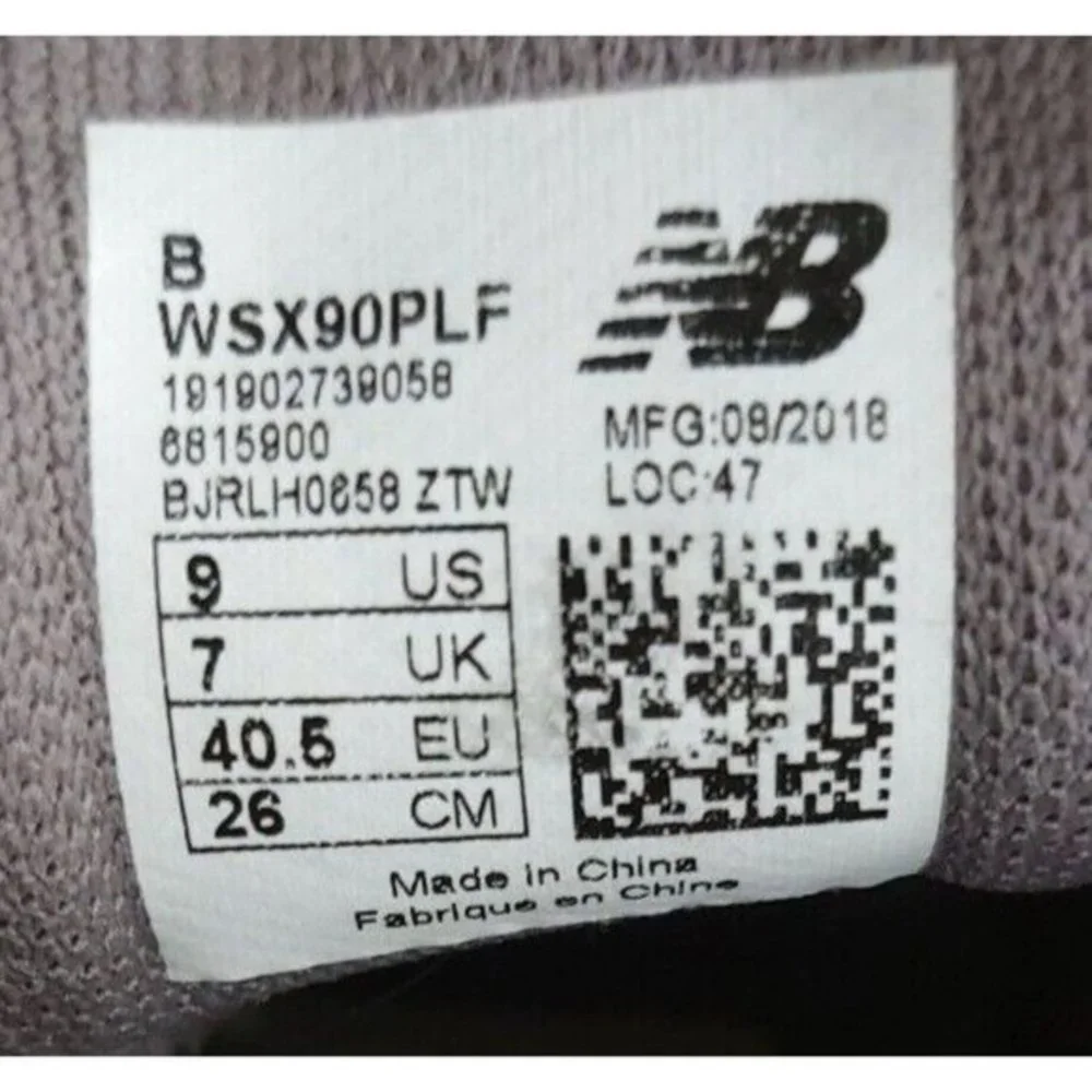New Balance X90 Grey Women‎ Size 9 Gray Pink Running Shoe Sneaker Comfort